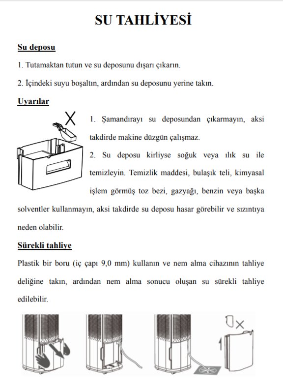 Olefini Ol210-E35N Ev Tipi su tahliyesi
